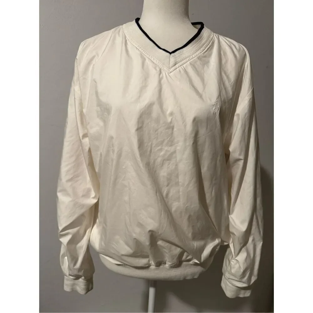 Polo Sport Ralph Lauren vintage off white preppy windbreaker jacket M